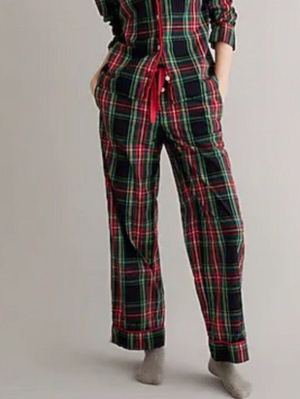 J. Crew Cotton Poplin Pajama Pants in Stewart Tartan Plaid